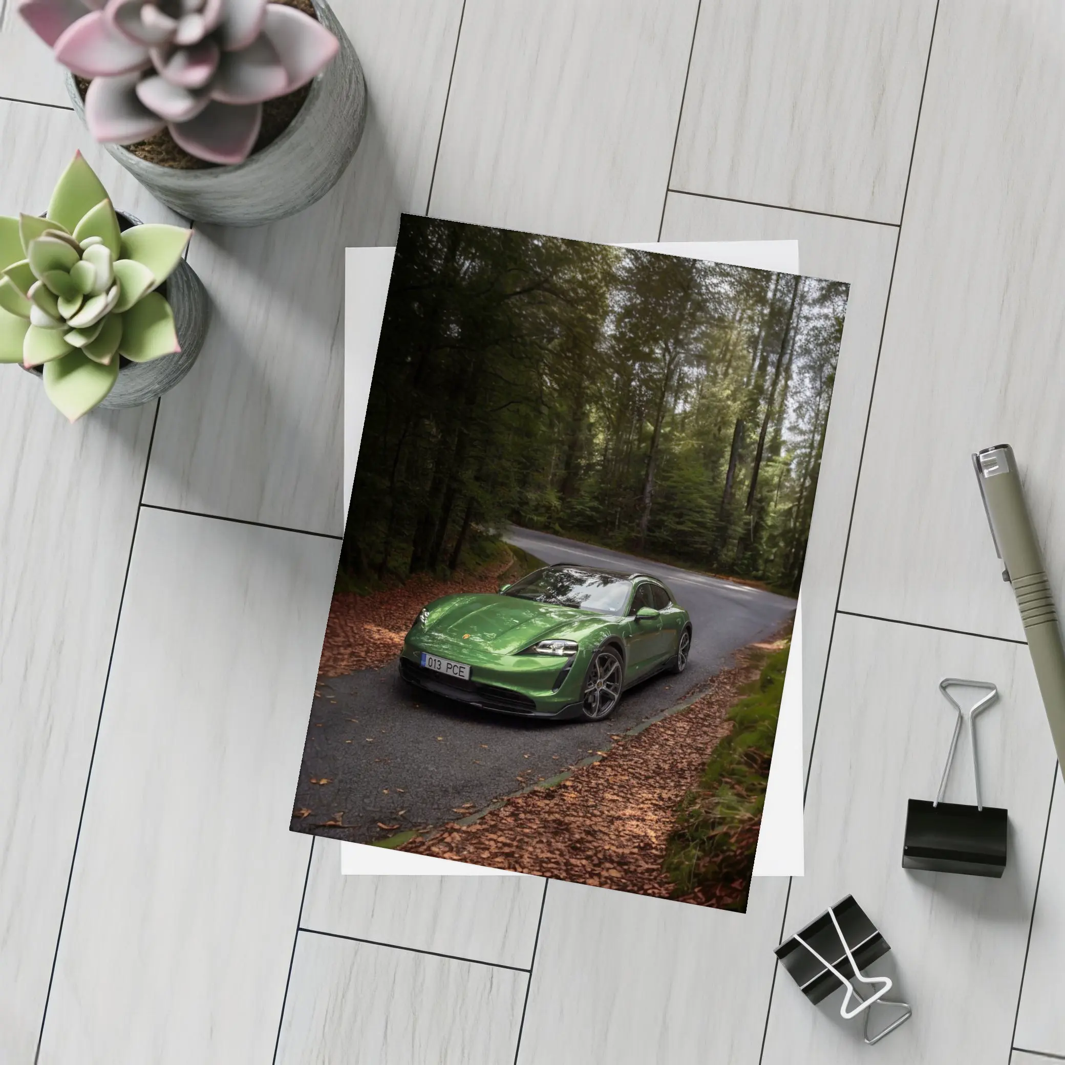 Porsche Taycan Green Forest Road Drive – Postcards