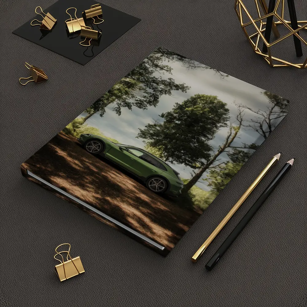 Porsche Taycan Green Forest Side Profile – Notebooks