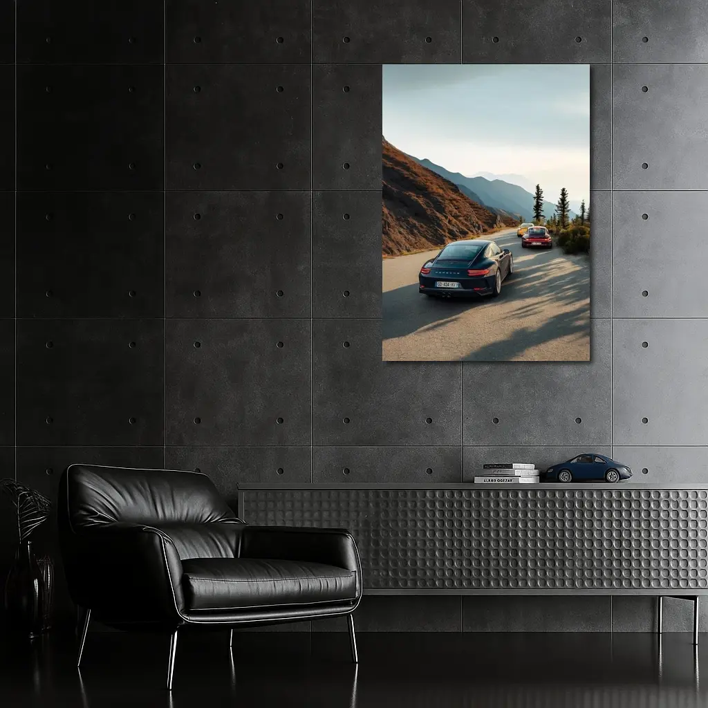 Porsche 911 Convoy Mountain Road Drive – Wall Art