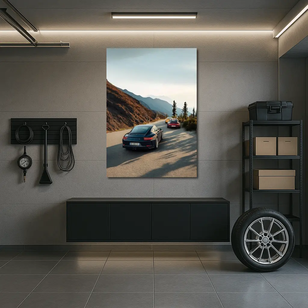 Porsche 911 Convoy Mountain Road Drive – Wall Art