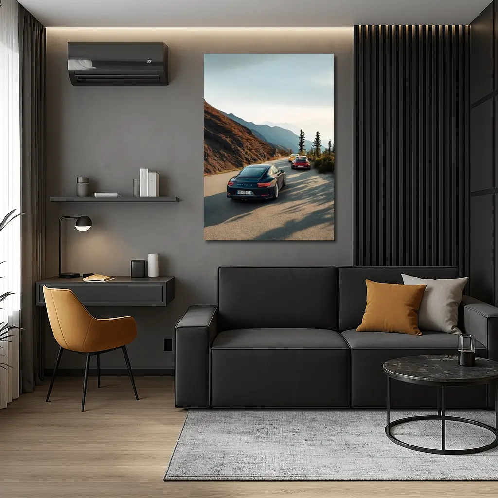 Porsche 911 Convoy Mountain Road Drive – Wall Art
