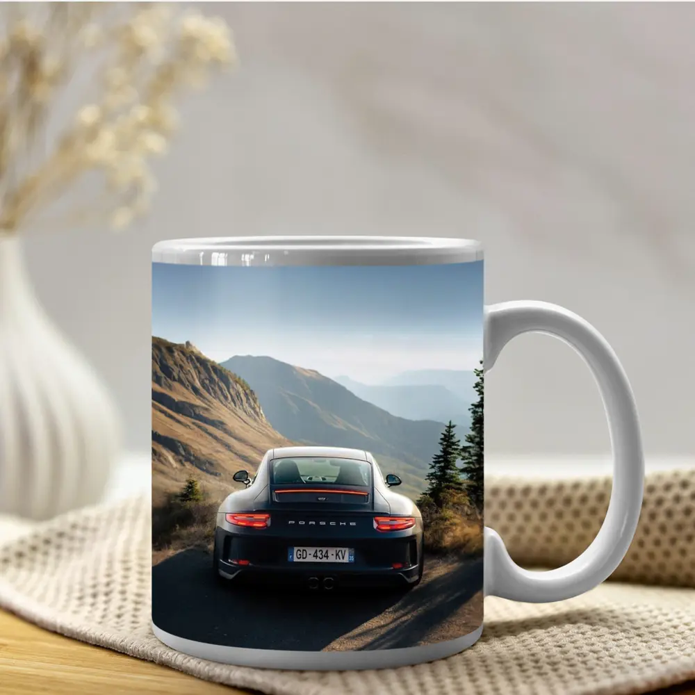 Porsche 911 GT3 Mountain Road Rear View – Mugs