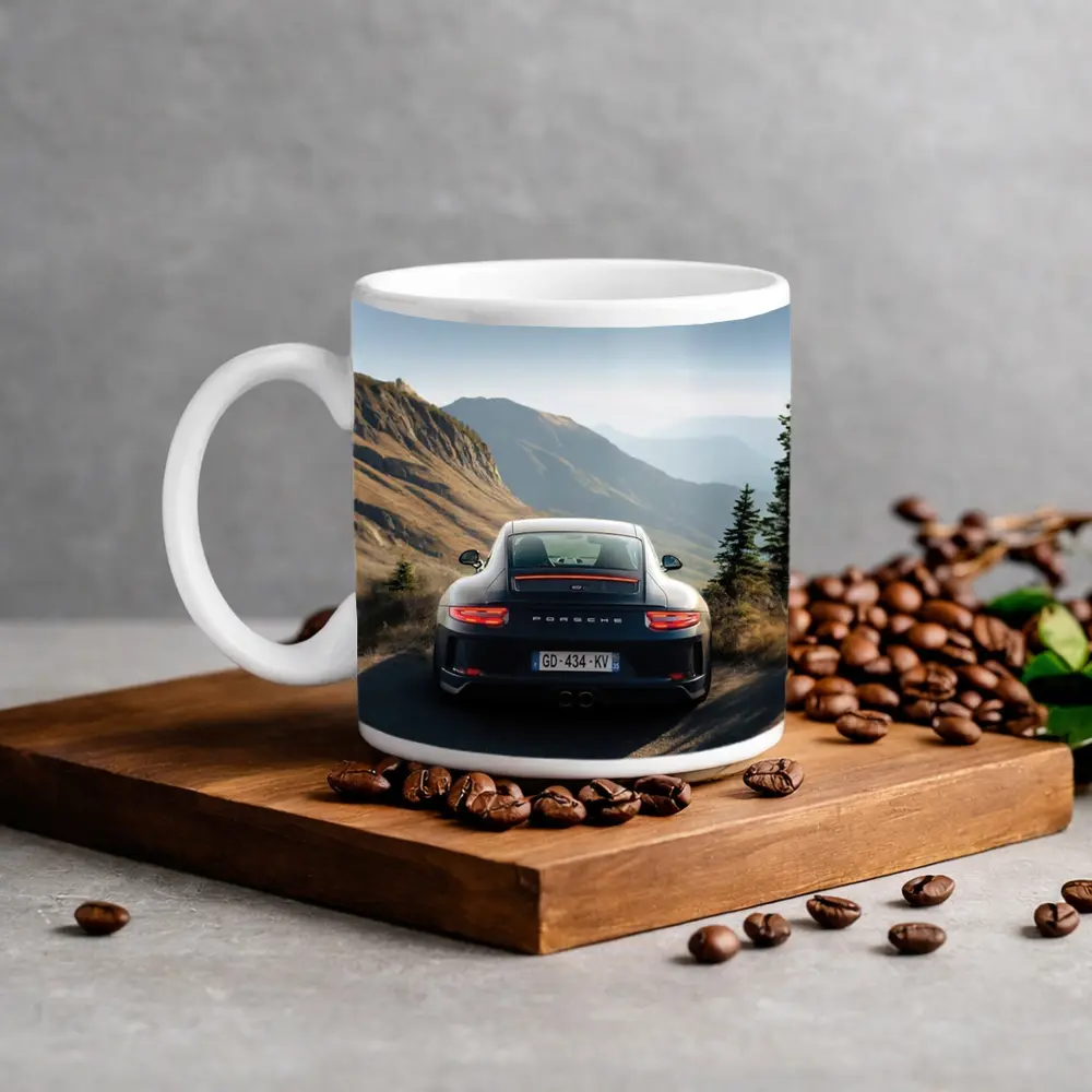 Porsche 911 GT3 Mountain Road Rear View – Mugs