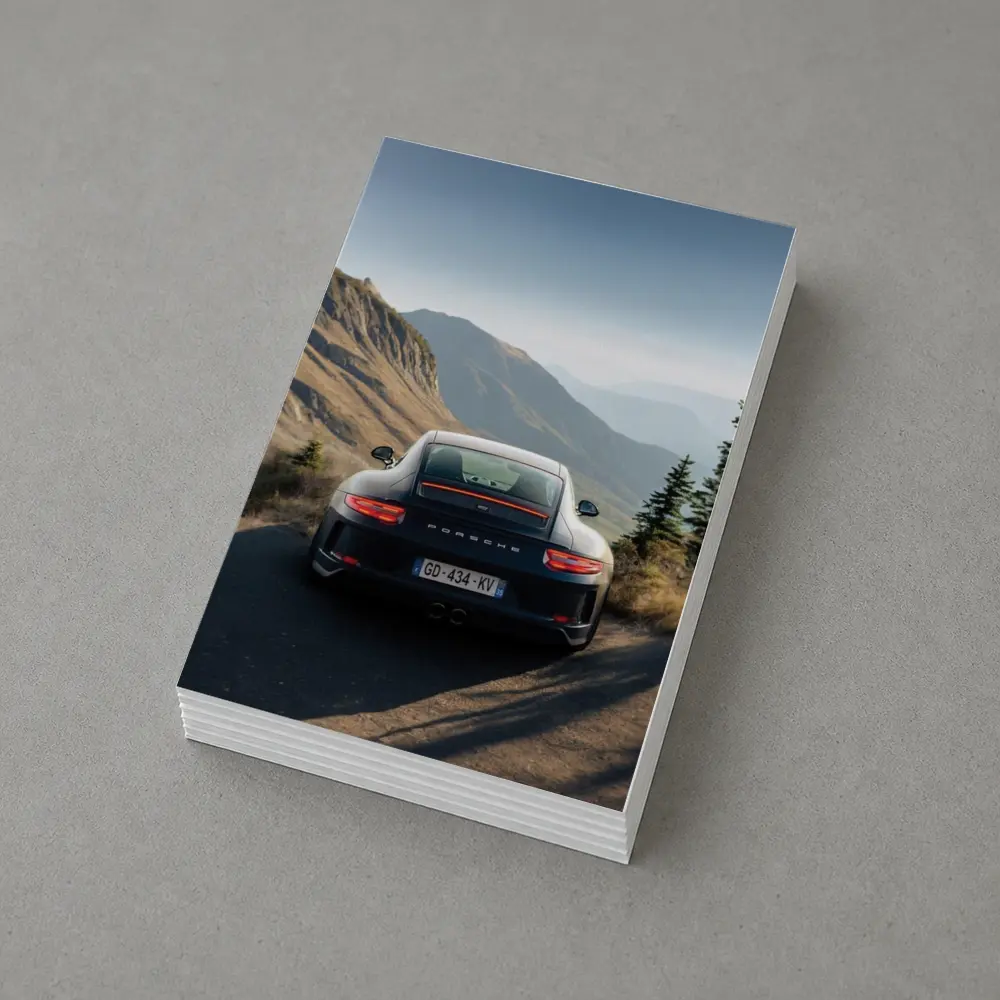 Porsche 911 GT3 Mountain Road Rear View – Postcards