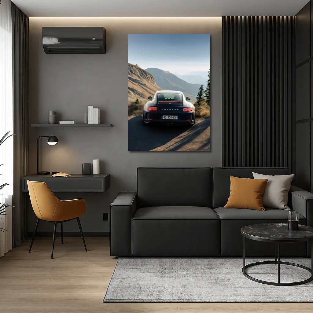 Porsche 911 GT3 Mountain Road Rear View – Wall Art