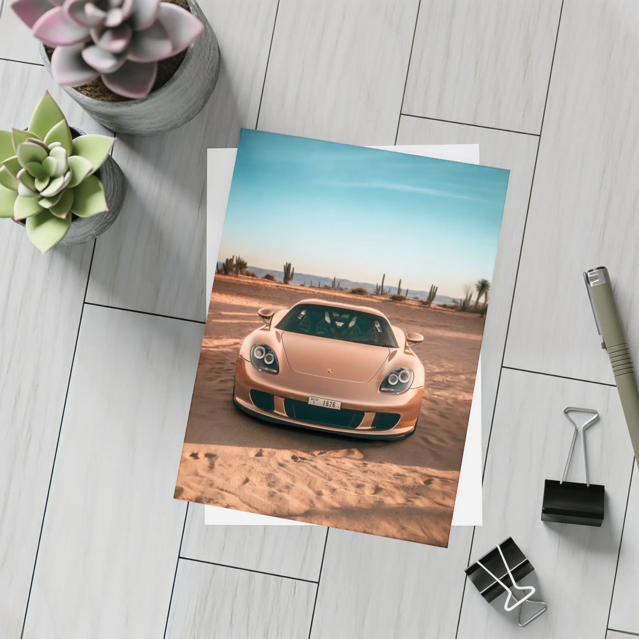 Porsche Carrera GT Desert Sand Dunes – Postcards