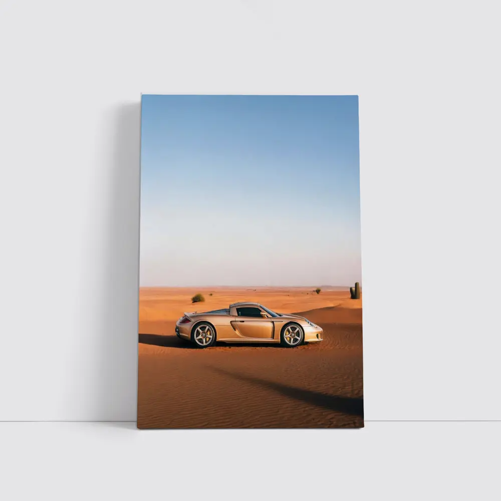 Porsche Carrera GT Silver Desert Landscape – Wall Art