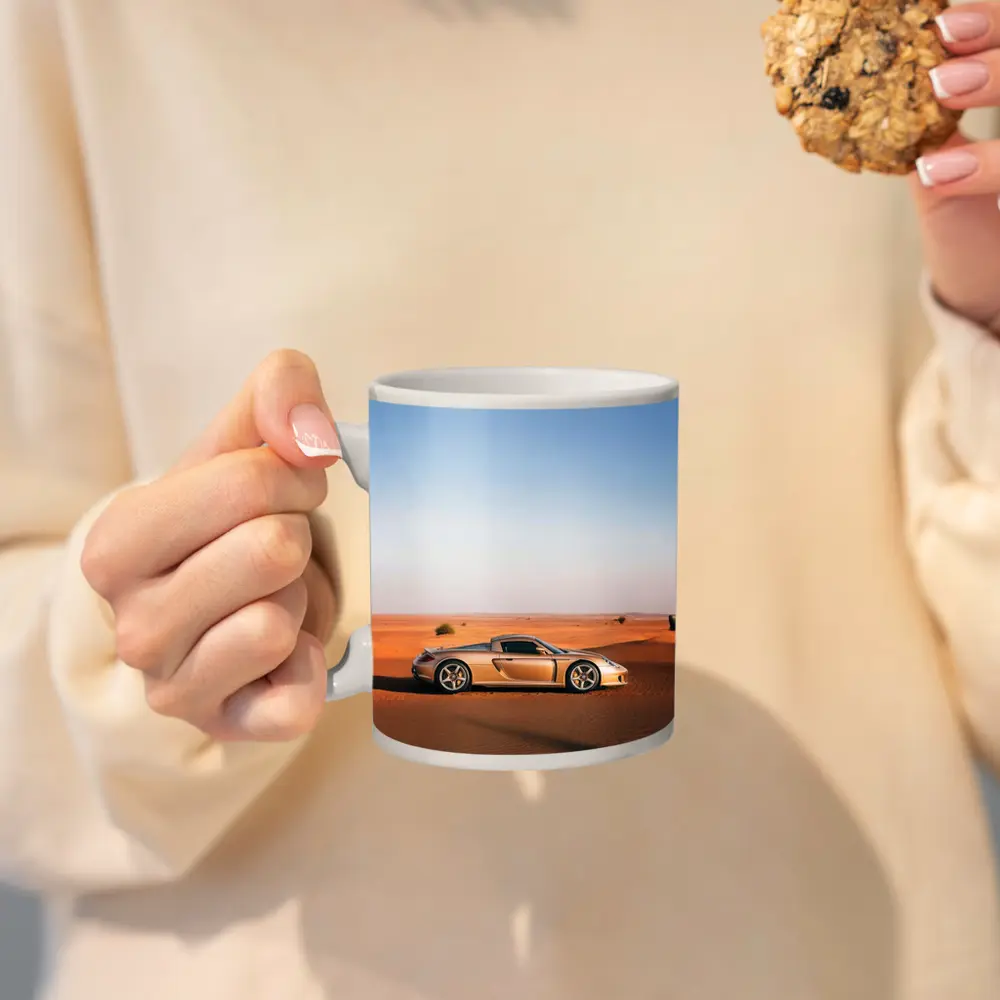 Porsche Carrera GT Silver Desert Landscape – Mugs