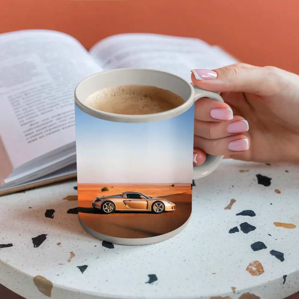 Porsche Carrera GT Silver Desert Landscape – Mugs