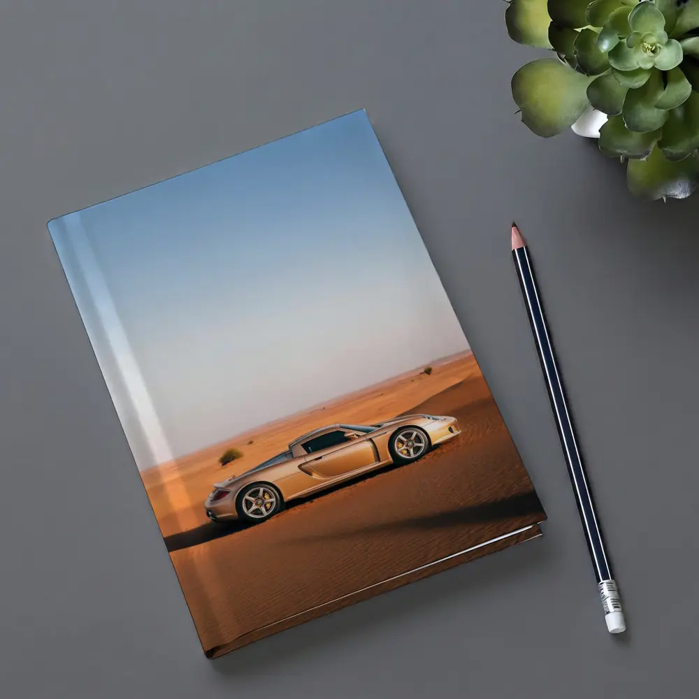 Porsche Carrera GT Silver Desert Landscape – Notebooks