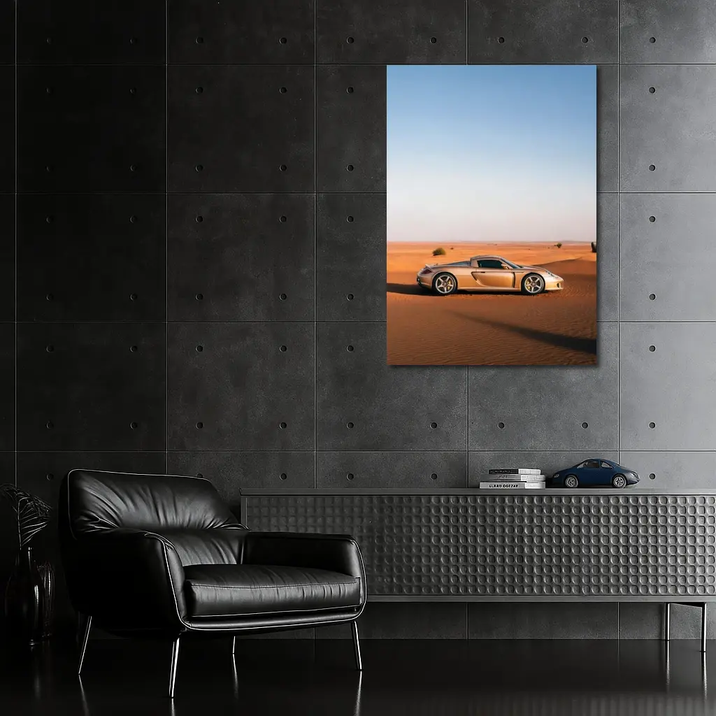 Porsche Carrera GT Silver Desert Landscape – Wall Art