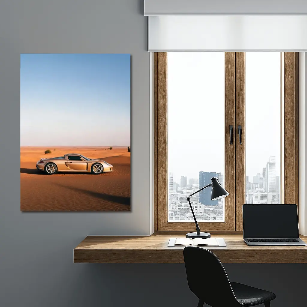 Porsche Carrera GT Silver Desert Landscape – Wall Art