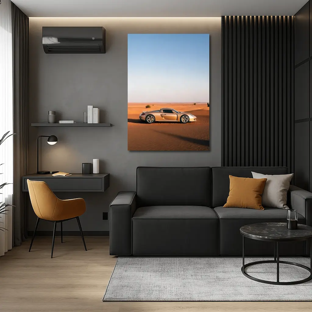 Porsche Carrera GT Silver Desert Landscape – Wall Art