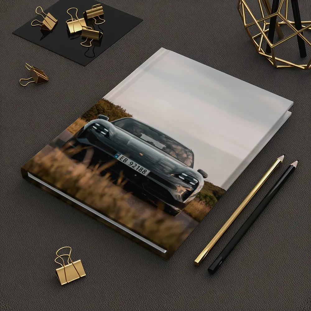 Porsche Taycan Front View Rural Road – Notebooks