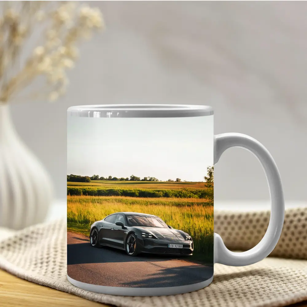 Porsche Taycan Dark Gray Country Road – Mugs