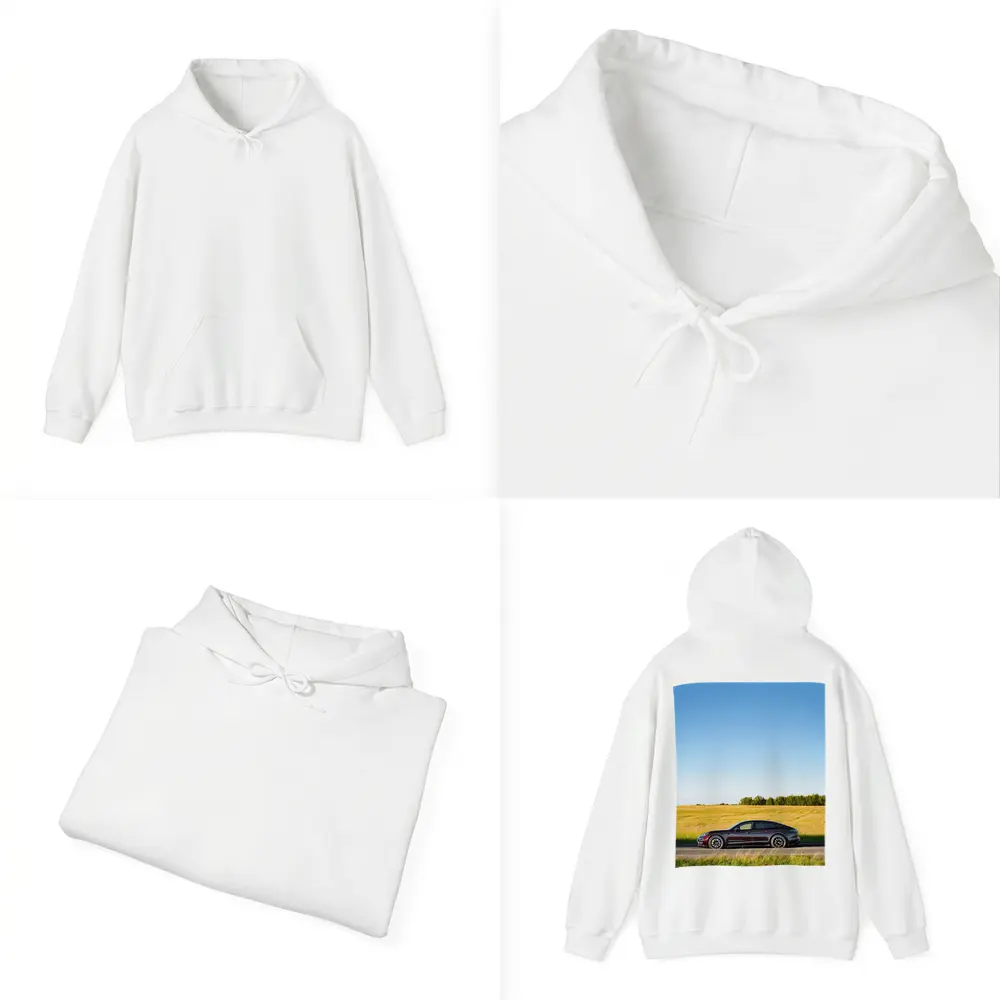 Porsche Taycan Dark Red Open Road Fields – Hoodies