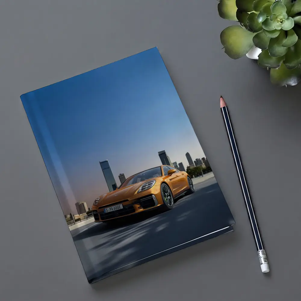 Porsche Panamera Orange City Skyline View – Notebooks
