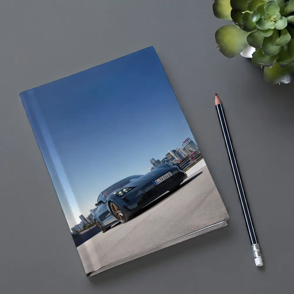 Porsche Taycan Blue City Skyline Drive – Notebooks