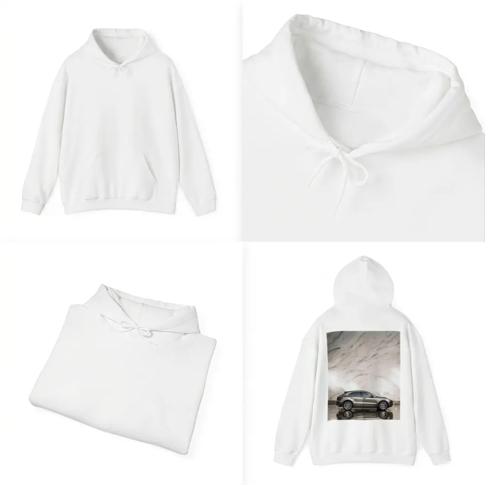 Porsche Macan Side Profile Marble Wall – Hoodies