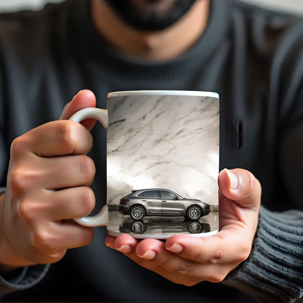 Porsche Macan Side Profile Marble Wall – Mugs