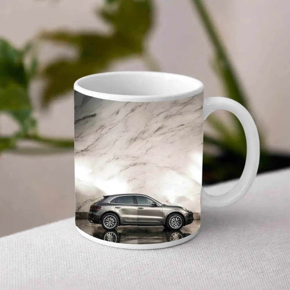 Porsche Macan Side Profile Marble Wall – Mugs