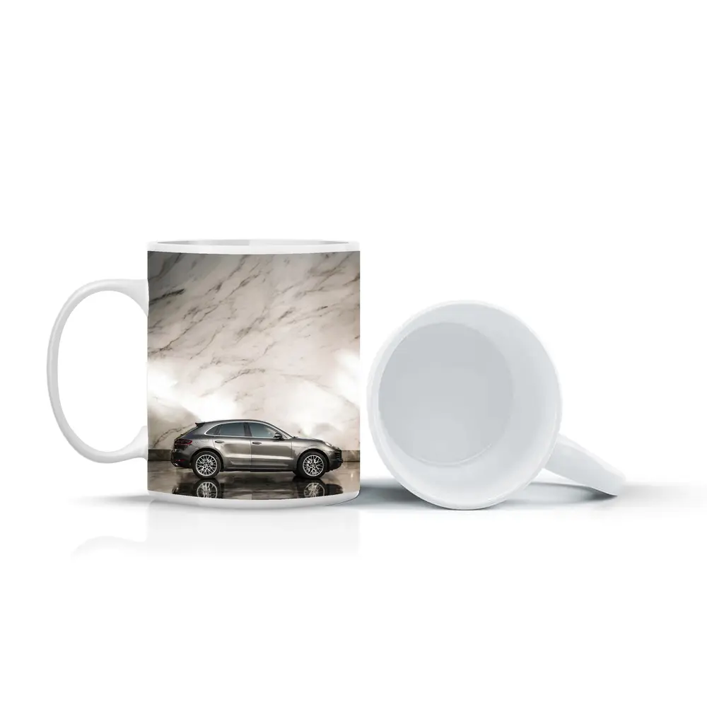 Porsche Macan Side Profile Marble Wall – Mugs
