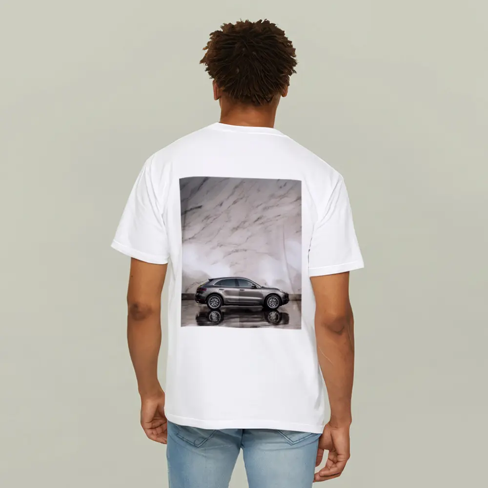 Porsche Macan Side Profile Marble Wall – T-Shirts