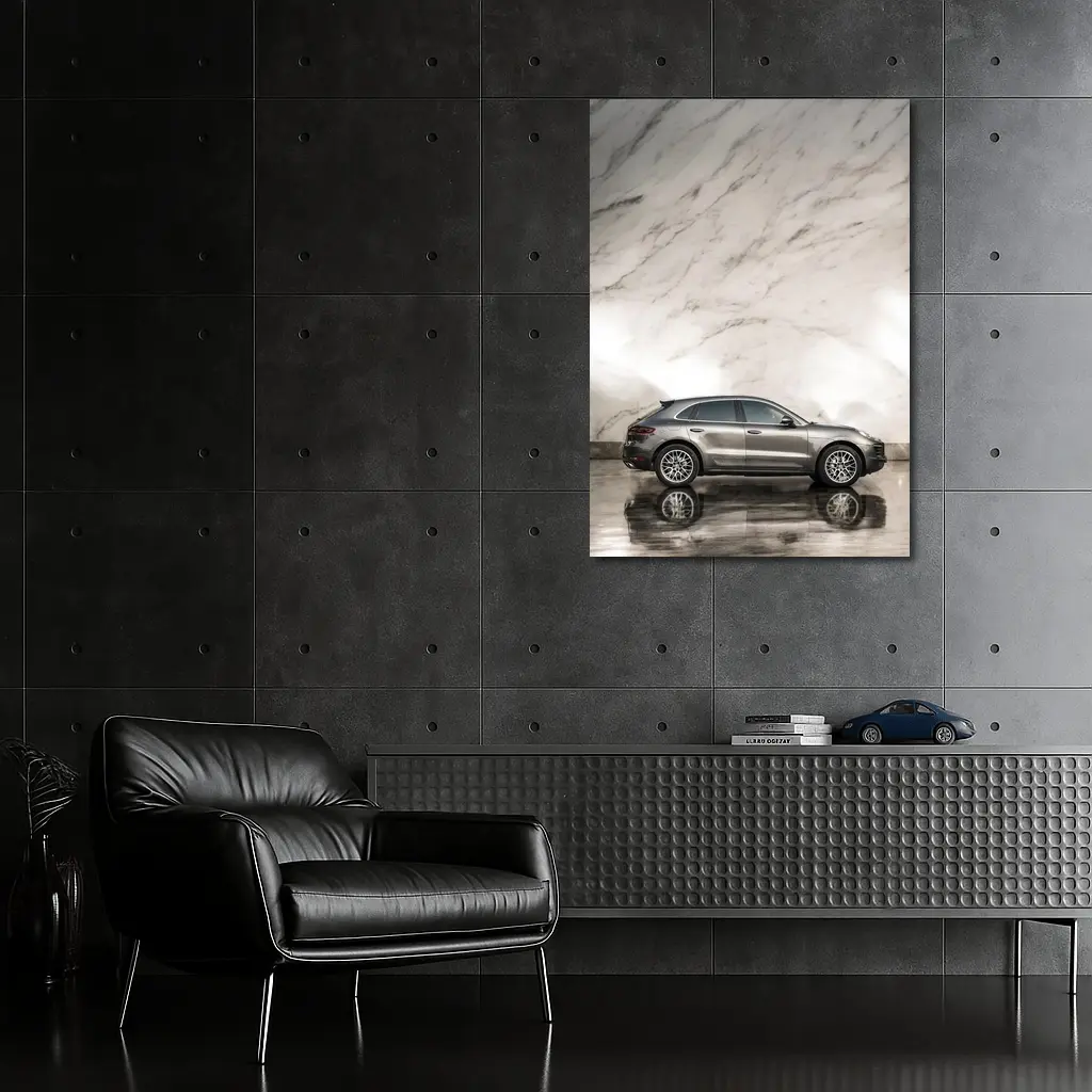 Porsche Macan Side Profile Marble Wall – Wall Art