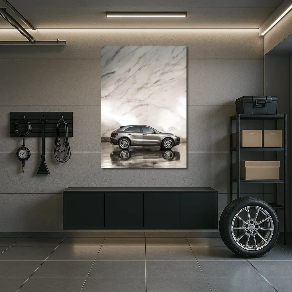 Porsche Macan Side Profile Marble Wall – Wall Art