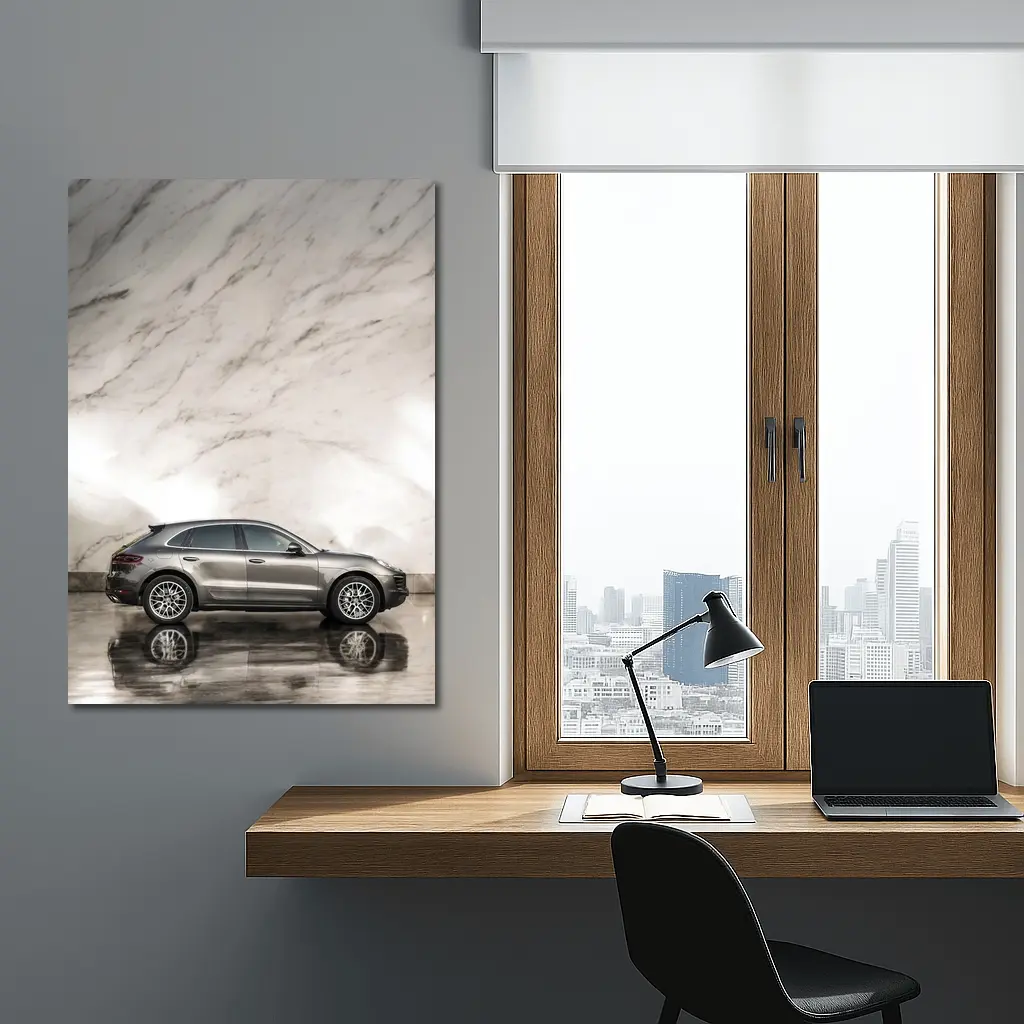 Porsche Macan Side Profile Marble Wall – Wall Art