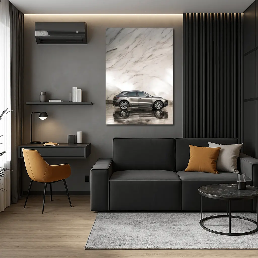 Porsche Macan Side Profile Marble Wall – Wall Art