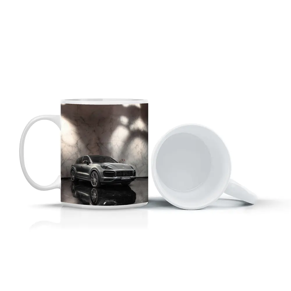 Porsche Cayenne S Silver Marble Studio – Mugs