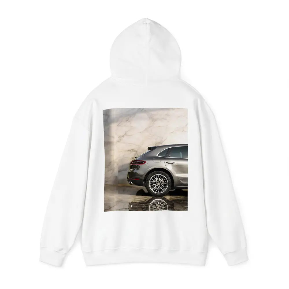 Porsche Macan Gray Marble Showroom Background – Hoodies