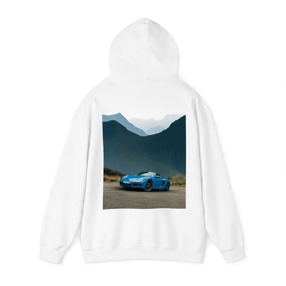 Porsche Boxster Blue Mountains Road Background – Hoodies