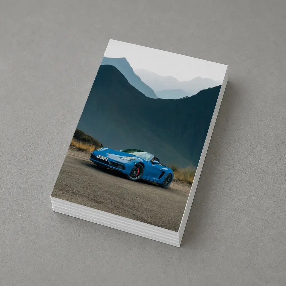 Porsche Boxster Blue Mountains Road Background – Postcards
