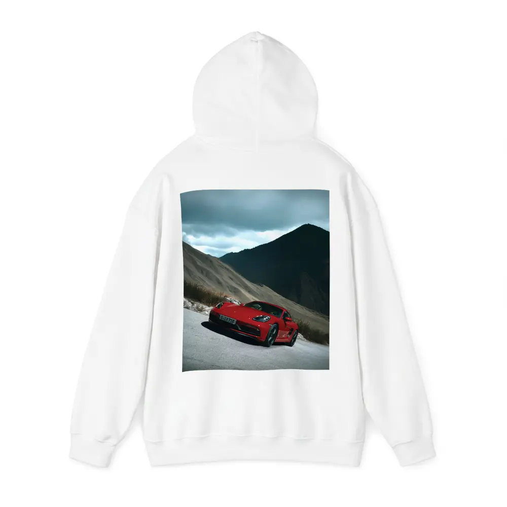 Red Porsche Cayman Mountain Road Drive – Hoodies