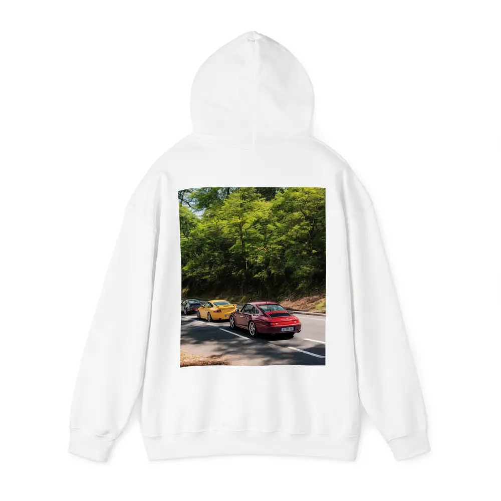 Porsche 911 Cars On Tree Lined Road – Hoodies