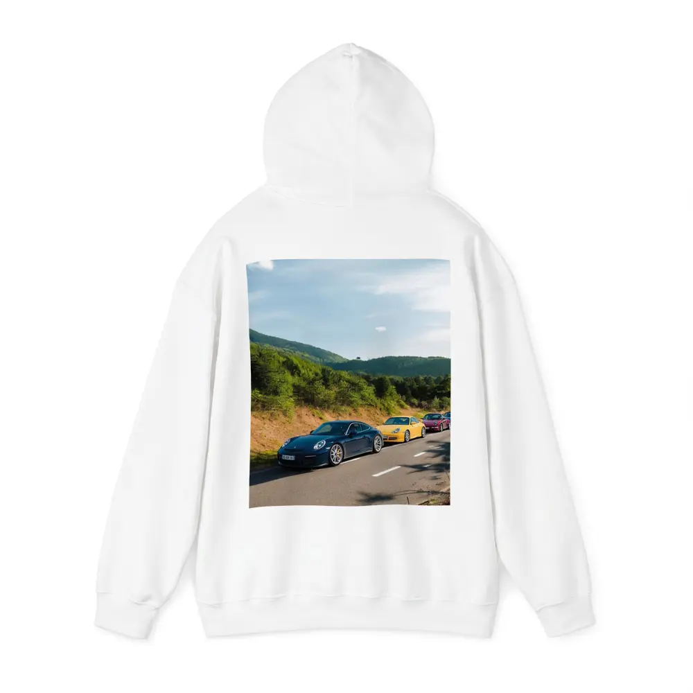 Porsche 911 Cars on Mountain Road – Hoodies