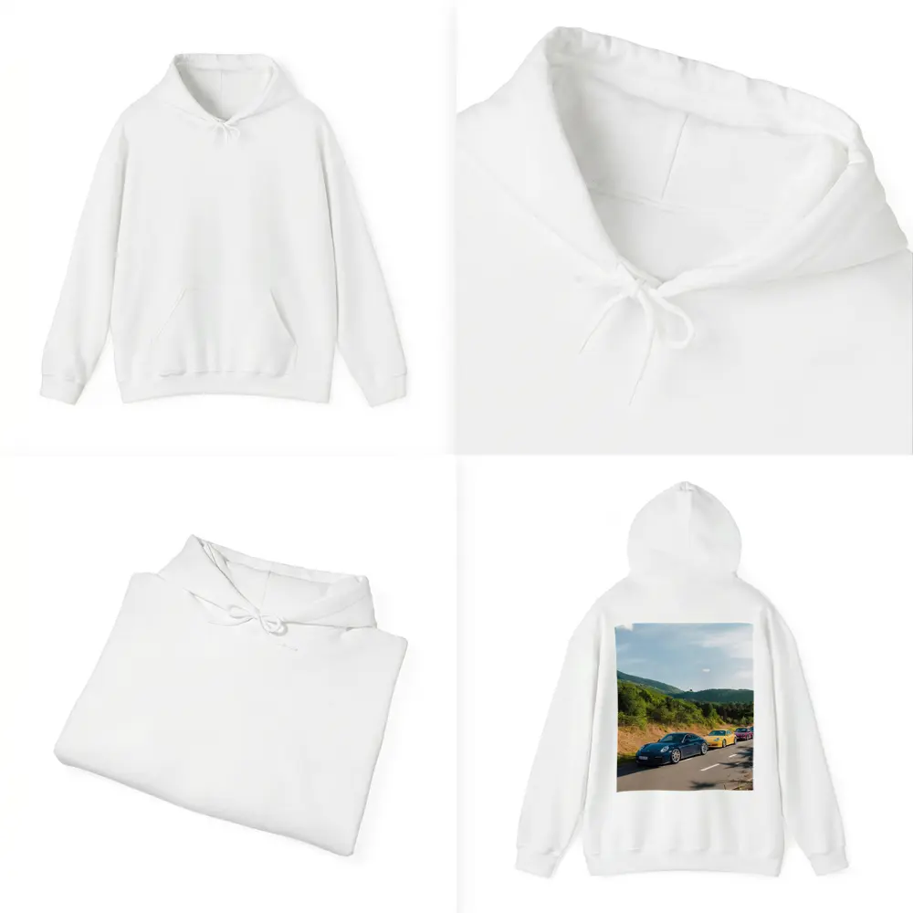 Porsche 911 Cars on Mountain Road – Hoodies