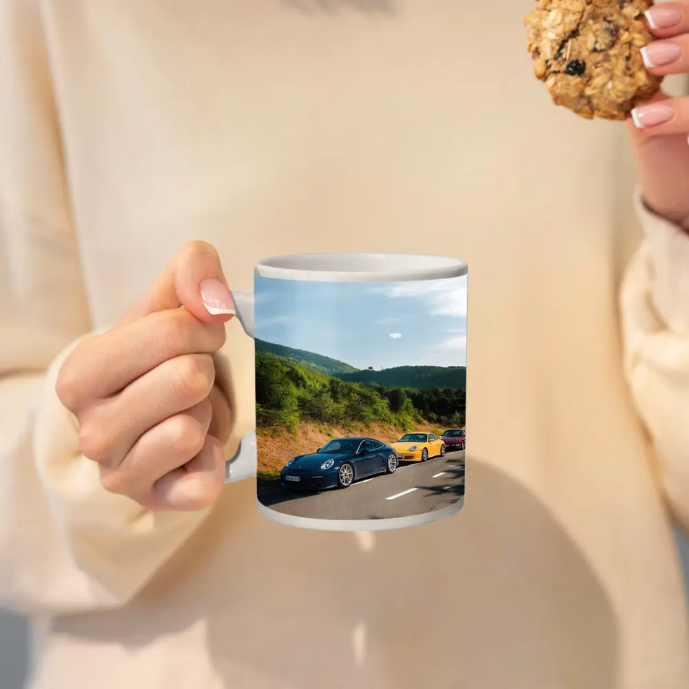 Porsche 911 Cars on Mountain Road – Mugs