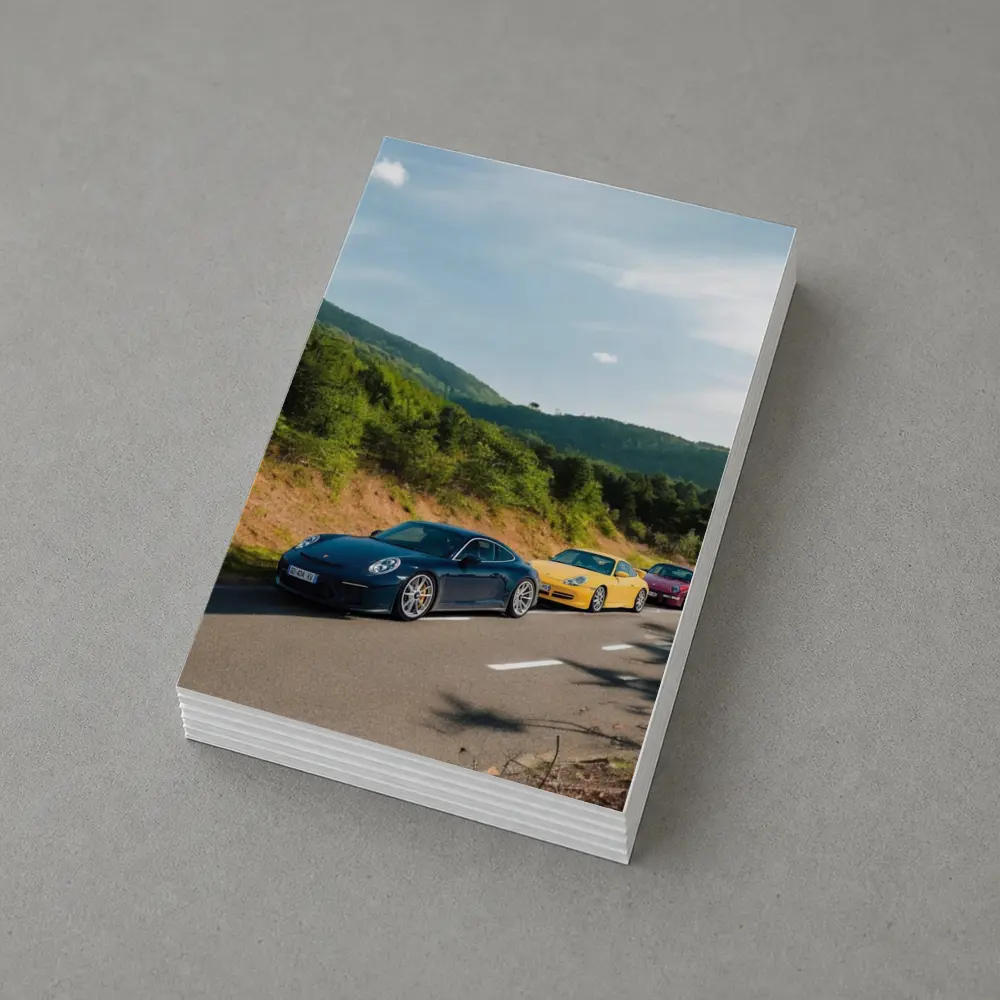 Porsche 911 Cars on Mountain Road – Postcards