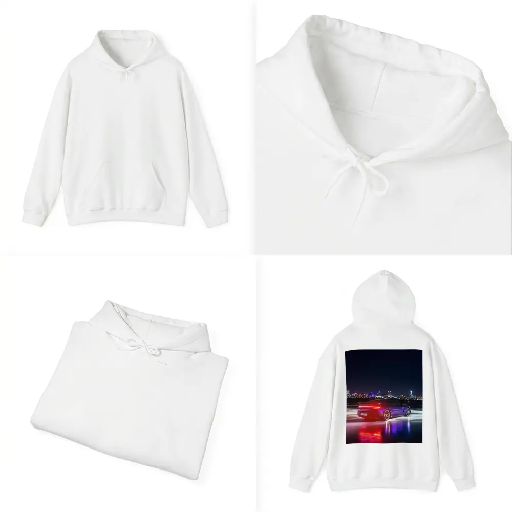Porsche Taycan Purple Night City Lights – Hoodies