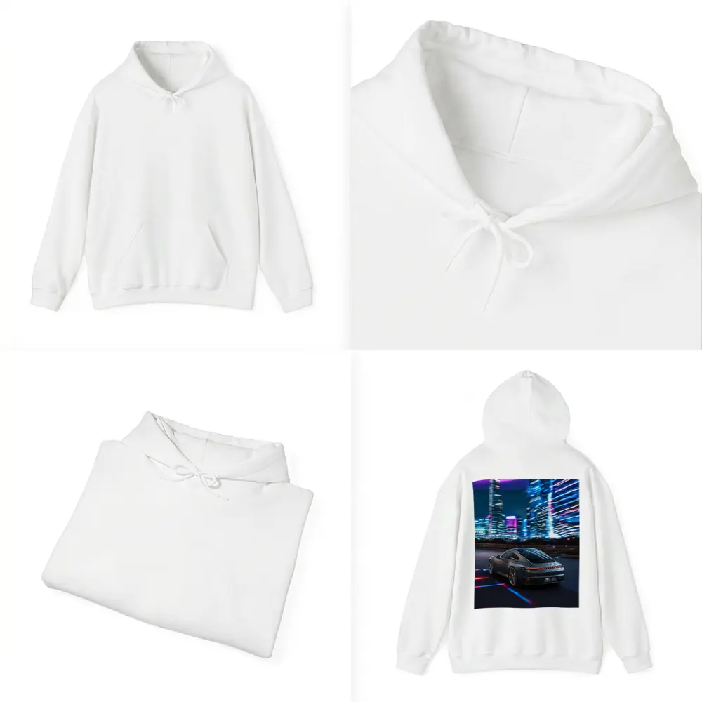 Porsche 911 Neon City Night Drive – Hoodies