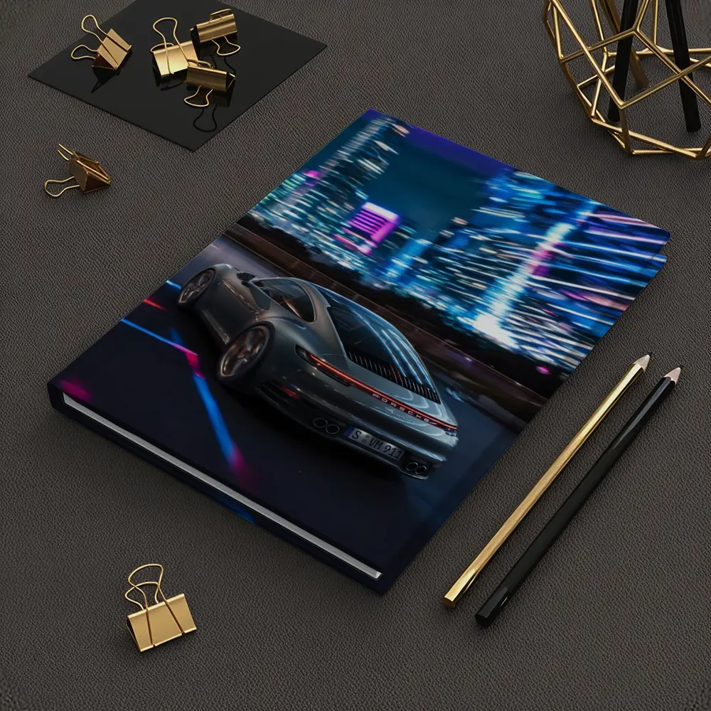 Porsche 911 Neon City Night Drive – Notebooks