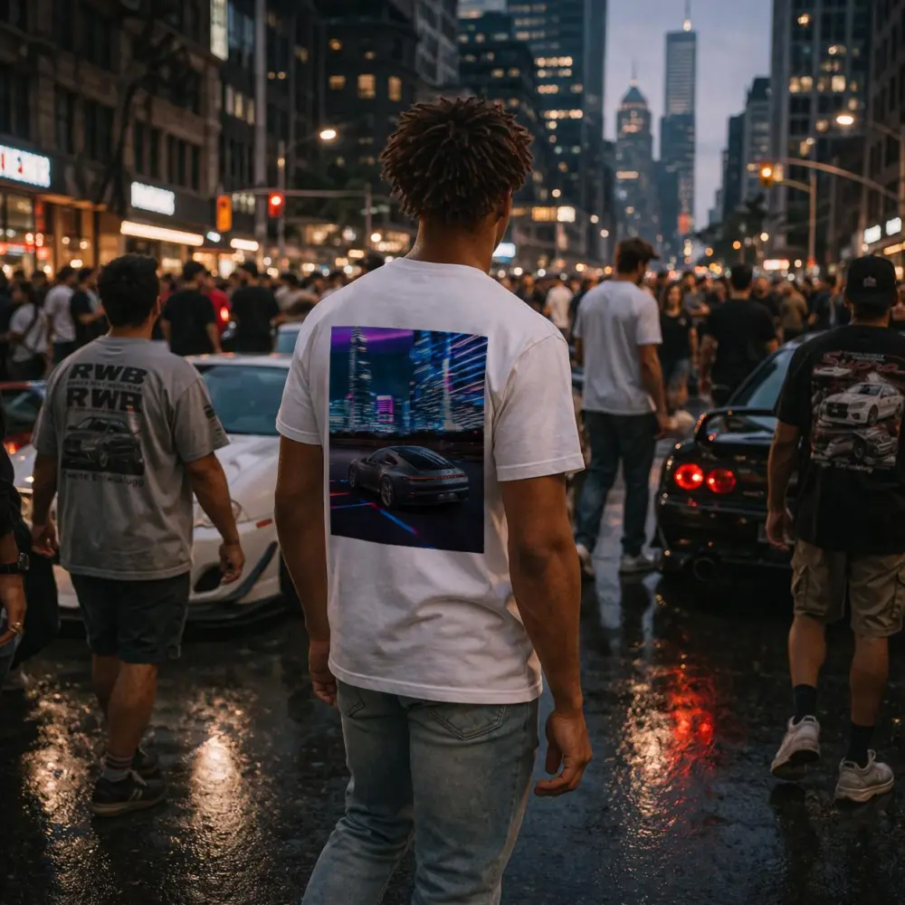 Porsche 911 Neon City Night Drive – T-Shirts