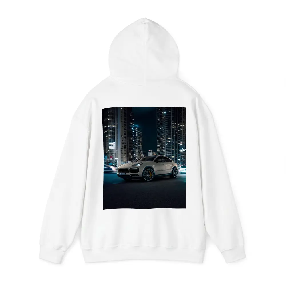 Porsche Cayenne City Night Skyline Shot – Hoodies