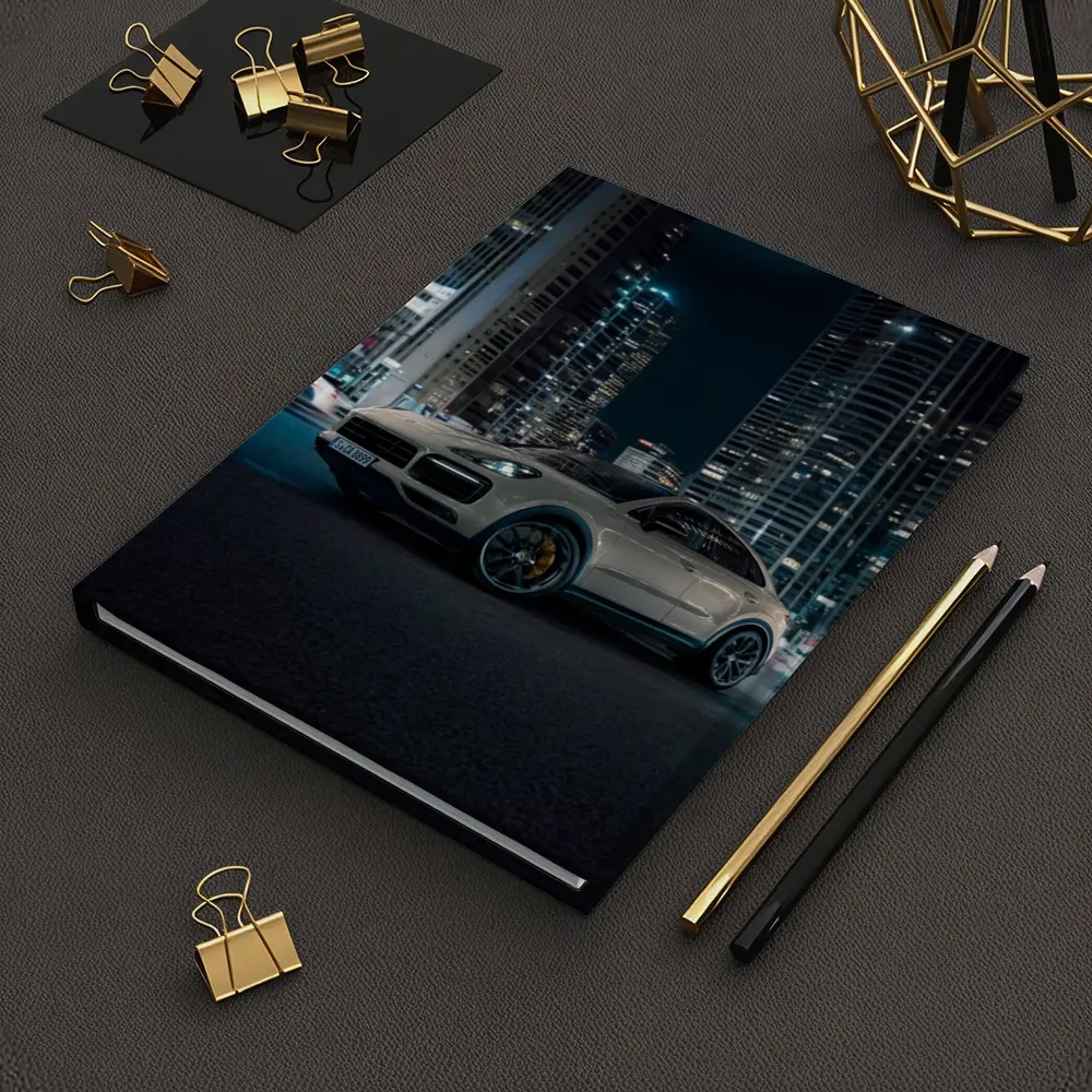 Porsche Cayenne City Night Skyline Shot – Notebooks