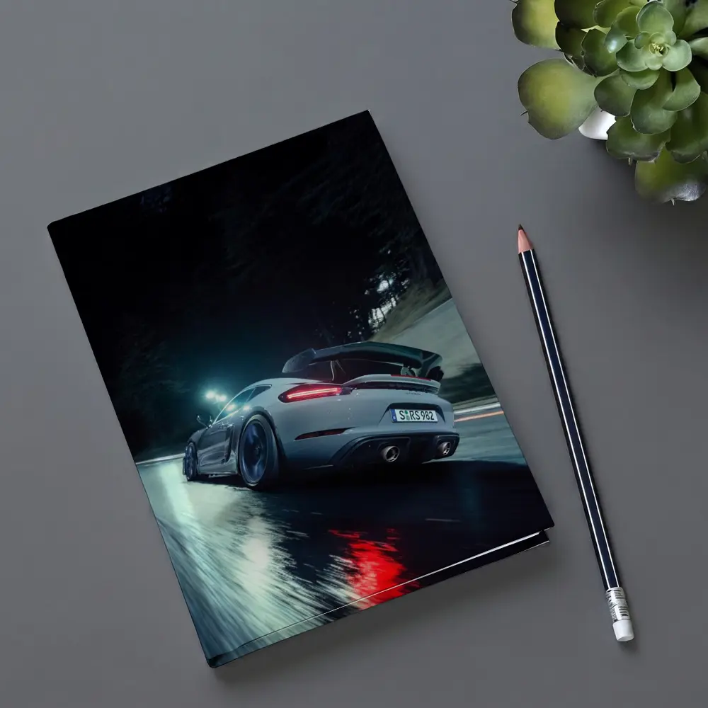 Porsche Cayman Night Wet Road Drive – Notebooks
