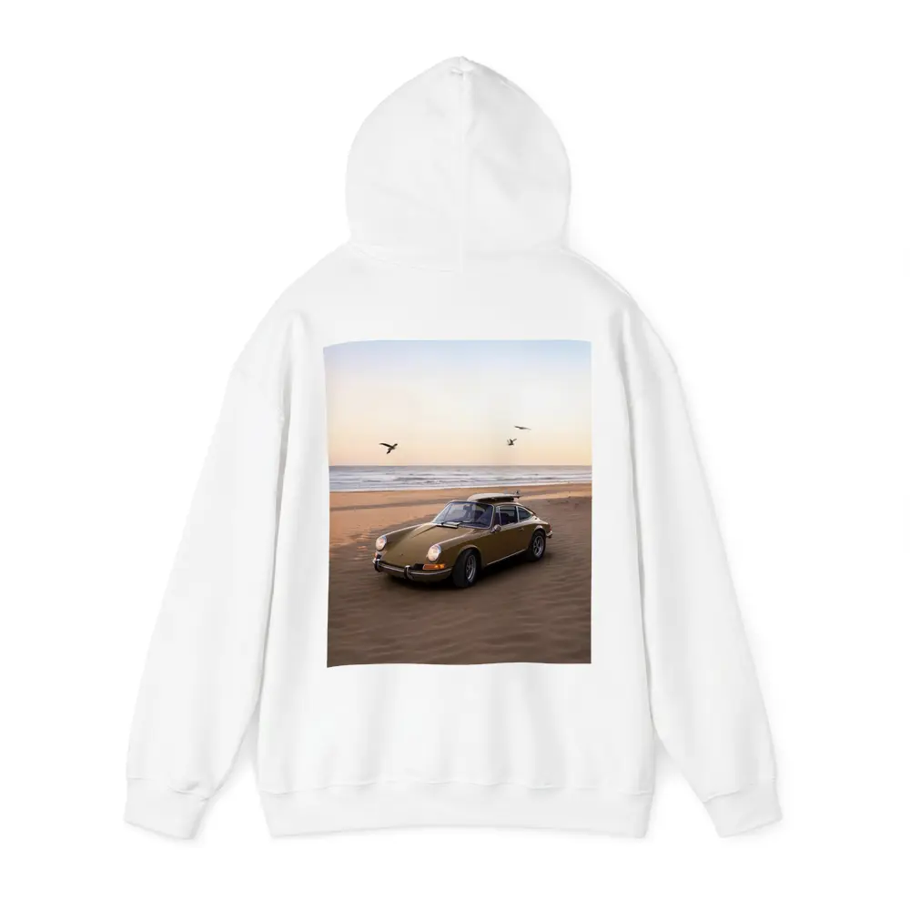 Porsche 911 Classic Olive Green Beach Sunset – Hoodies