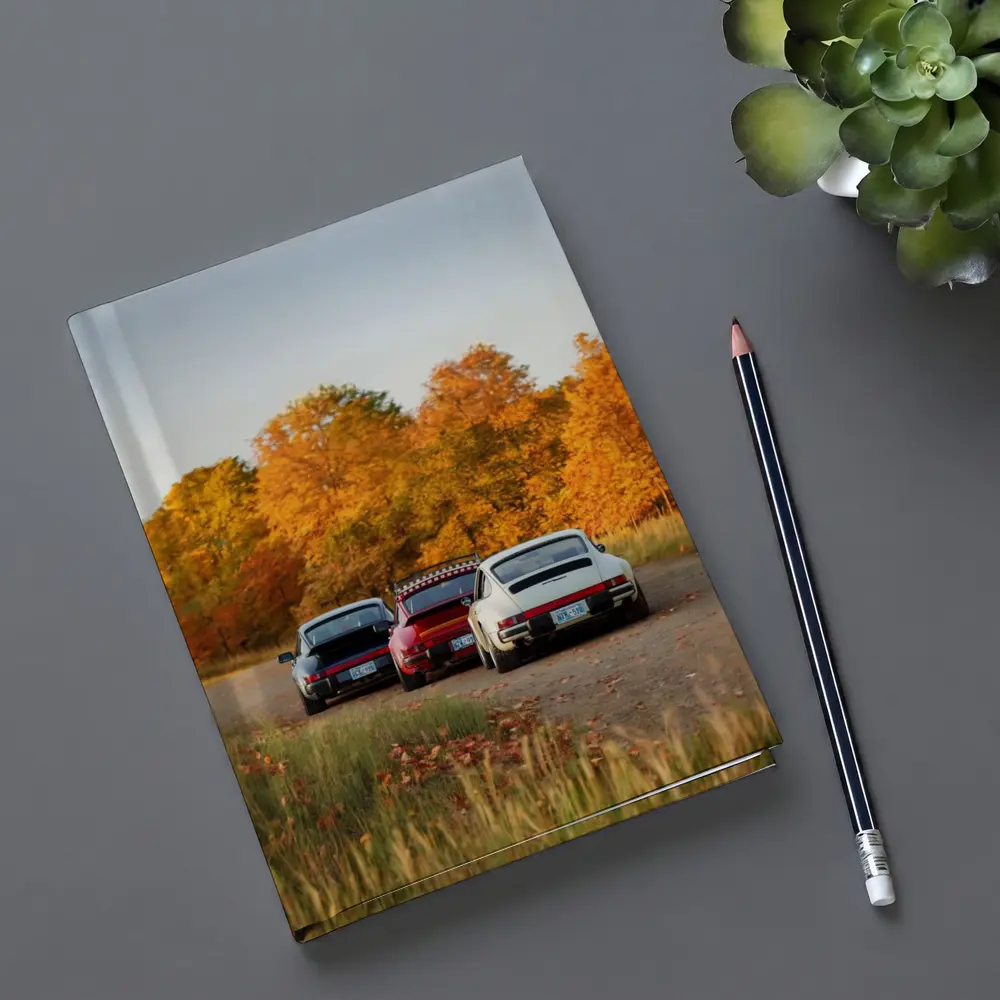 Porsche 911 Classic Cars Autumn Forest Road – Notebooks
